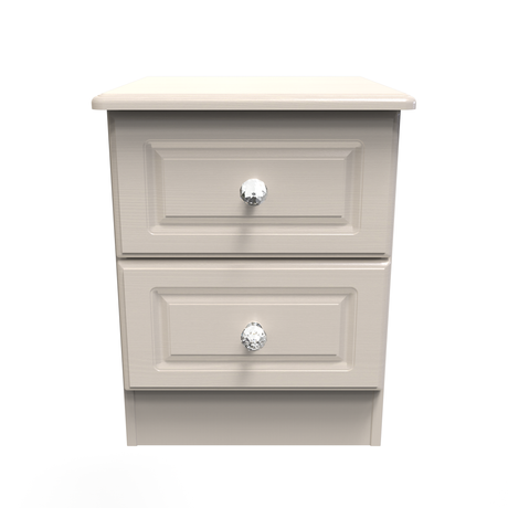 Crystal Ash 2 Drawer Bedside Cabinet