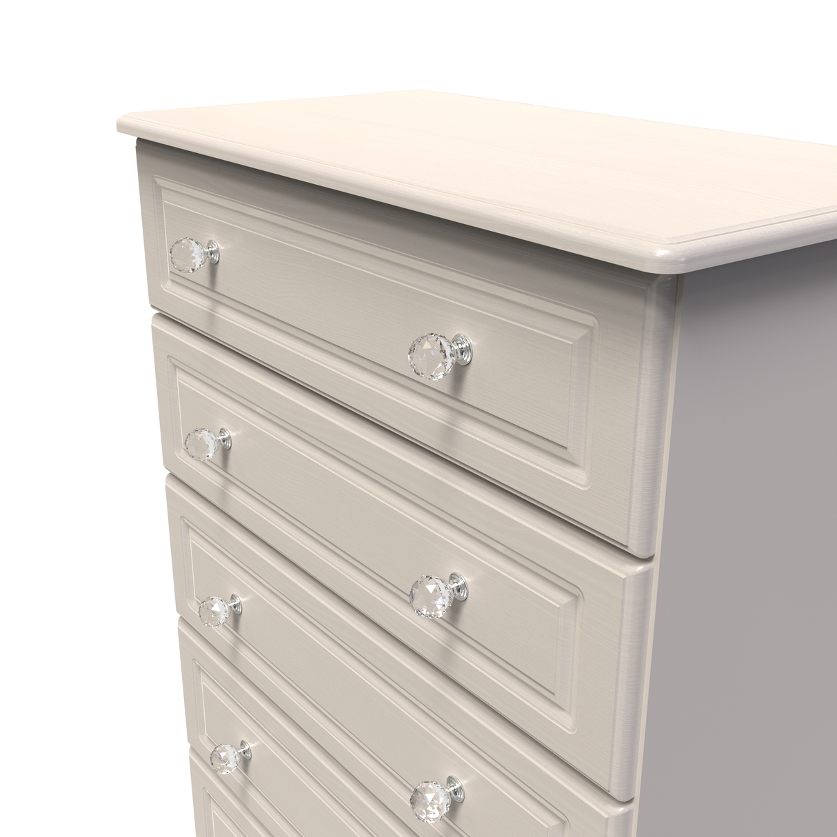 Crystal Ash 5 Drawer Chest