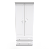 Crystal Ash 2 Door 2 Drawer Wardrobe