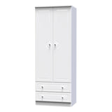 Crystal Ash 2 Door 2 Drawer Wardrobe