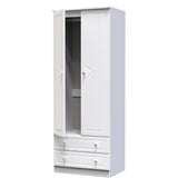 Crystal Ash 2 Door 2 Drawer Wardrobe