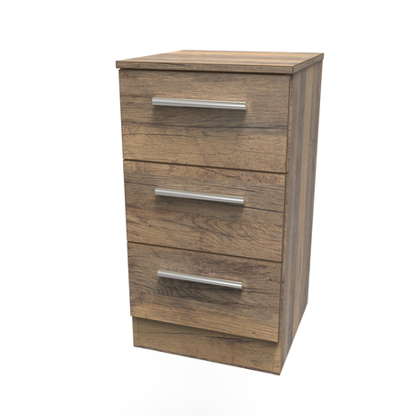 Contrast 3 Drawer Bedside Cabinet