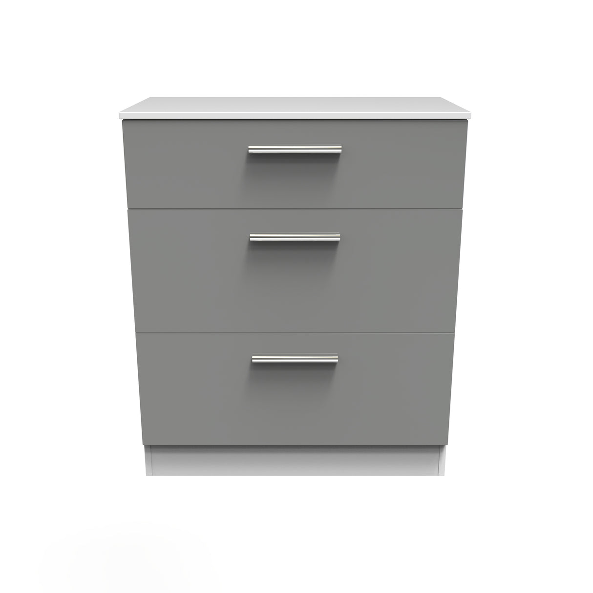 Contrast Dusk Grey and White 3 Drawer Chest