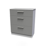 Contrast Dusk Grey and White 3 Drawer Chest