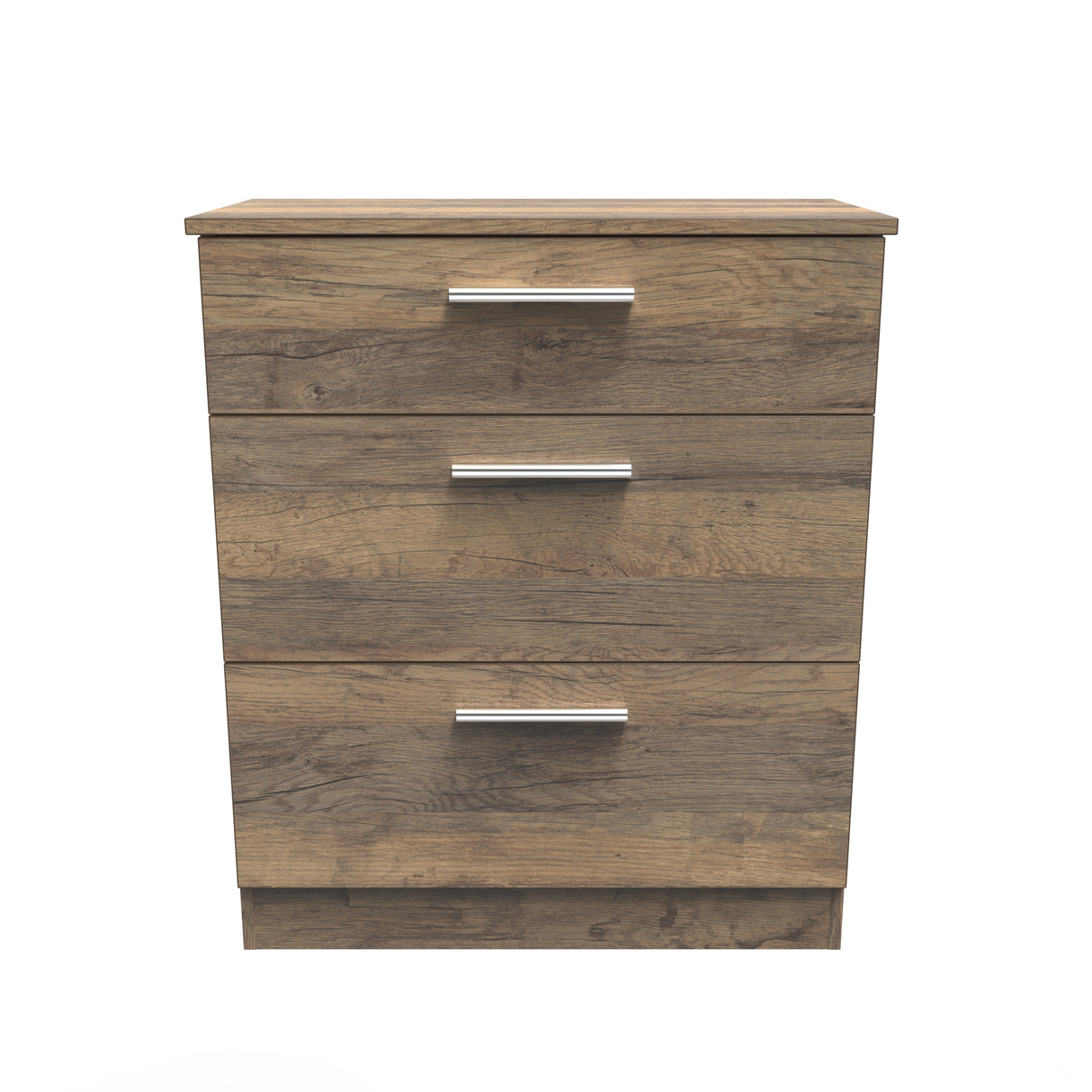 Contrast Vintage Oak 3 Drawer Deep Chest