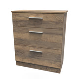 Contrast Vintage Oak 3 Drawer Deep Chest