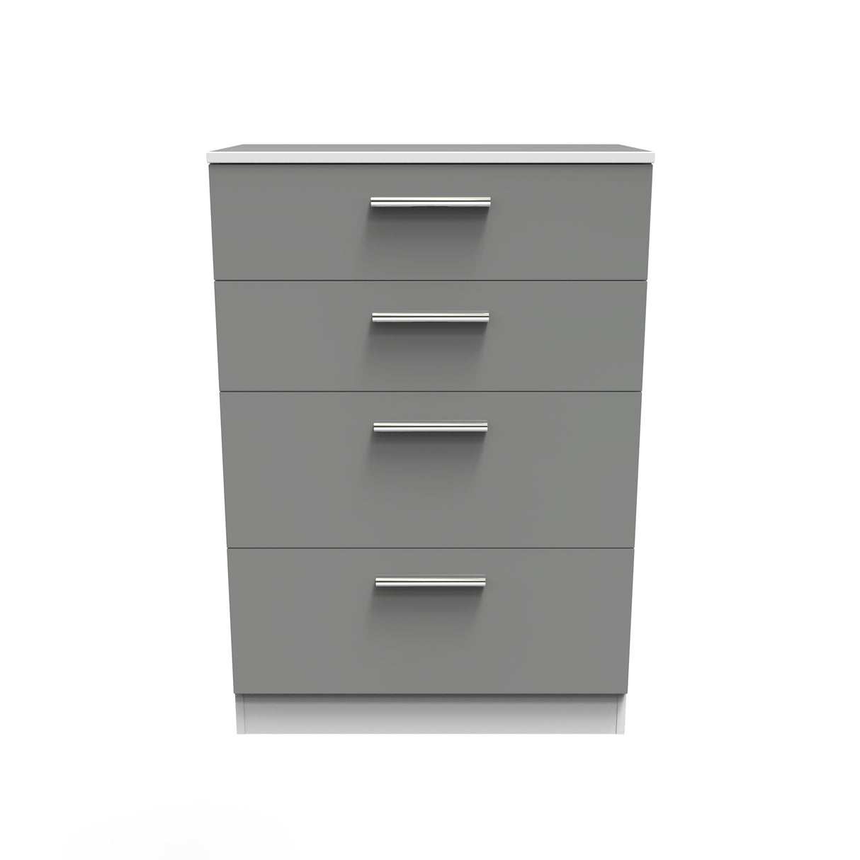 Contrast Dusk Grey and White 4 Drawer Chest