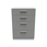 Contrast Dusk Grey and White 4 Drawer Chest