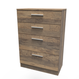 Contrast Vintage Oak 4 Drawer Deep Chest