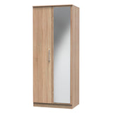 Contrast 2 Door Mirrored Wardrobe