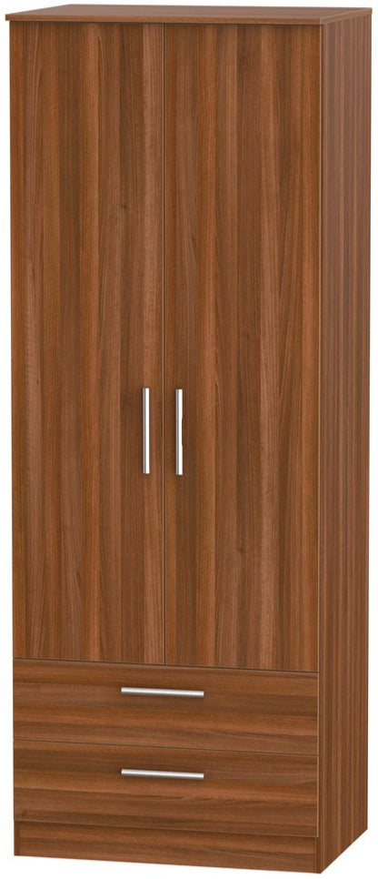 Contrast Tall 2 Drawer 2 Door Double Wardrobe