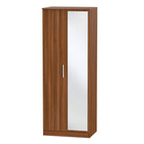 Contrast Tall Mirrored 2 Door Double Wardrobe