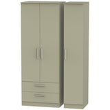 Contrast Tall Large 2 Drawer 3 Door Triple Wardrobe