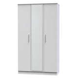 Contrast Tall Mirrored 3 Door Triple Wardrobe