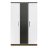 Contrast Tall Mirrored 3 Door Triple Wardrobe