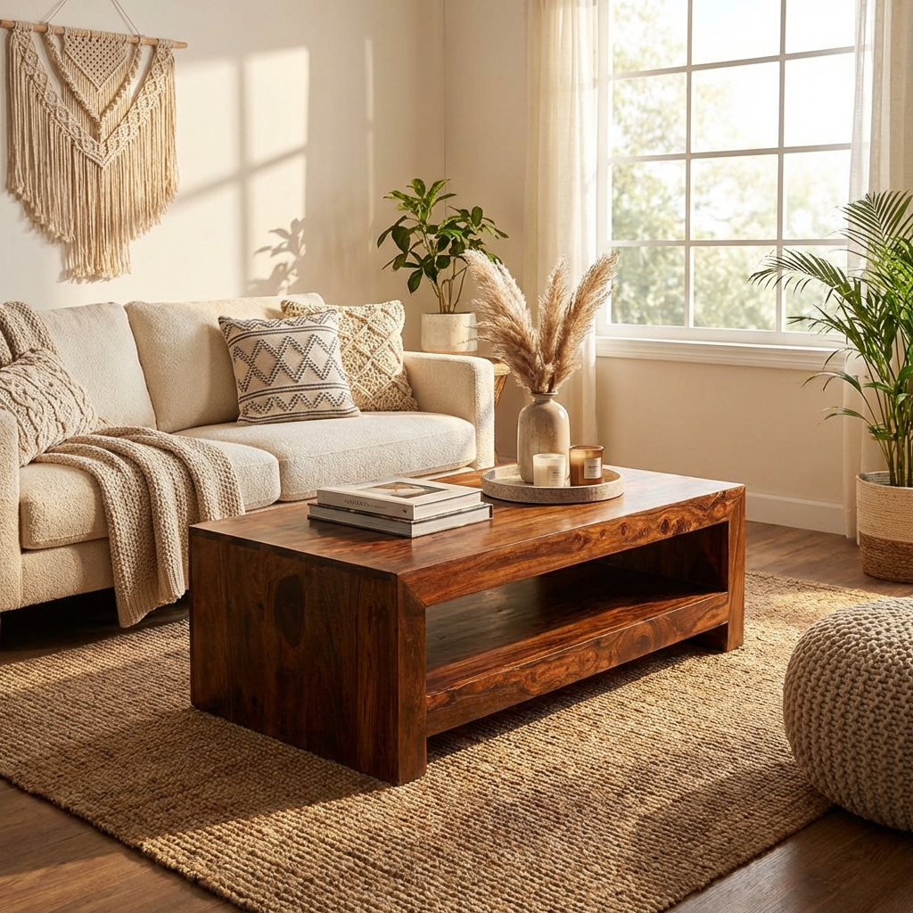 Sequoia Open Shelf Contemporary Coffee Table