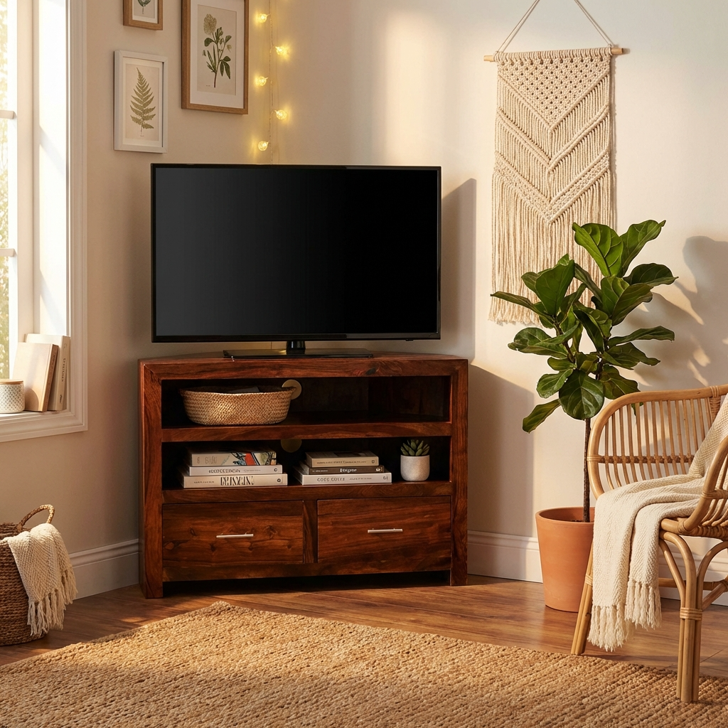 Sequoia 2 Drawer Corner TV Unit