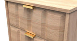 Cube 5 Drawer Bedside Cabinet with Gold Hairpin Legs