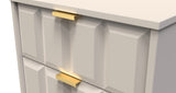 Cube 5 Drawer Bedside Cabinet with Gold Hairpin Legs