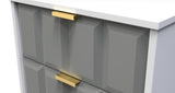 Cube 5 Drawer Bedside Cabinet with Gold Hairpin Legs