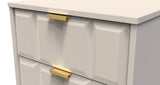 Cube 2 Drawer Bedside Cabinet with Gold Hairpin Legs