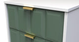 Cube 2 Drawer Bedside Cabinet with Gold Hairpin Legs