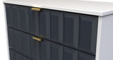 Cube 4 Drawer Chest with Gold Hairpin Legs