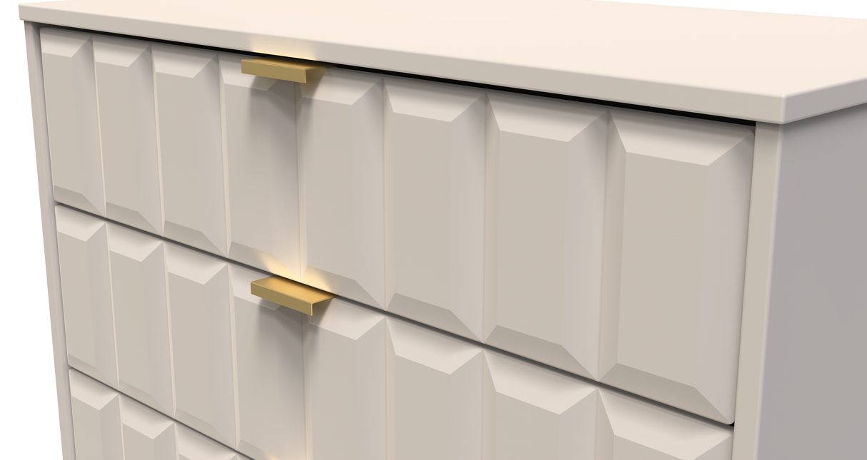 Cube 4 Drawer Chest with Gold Hairpin Legs