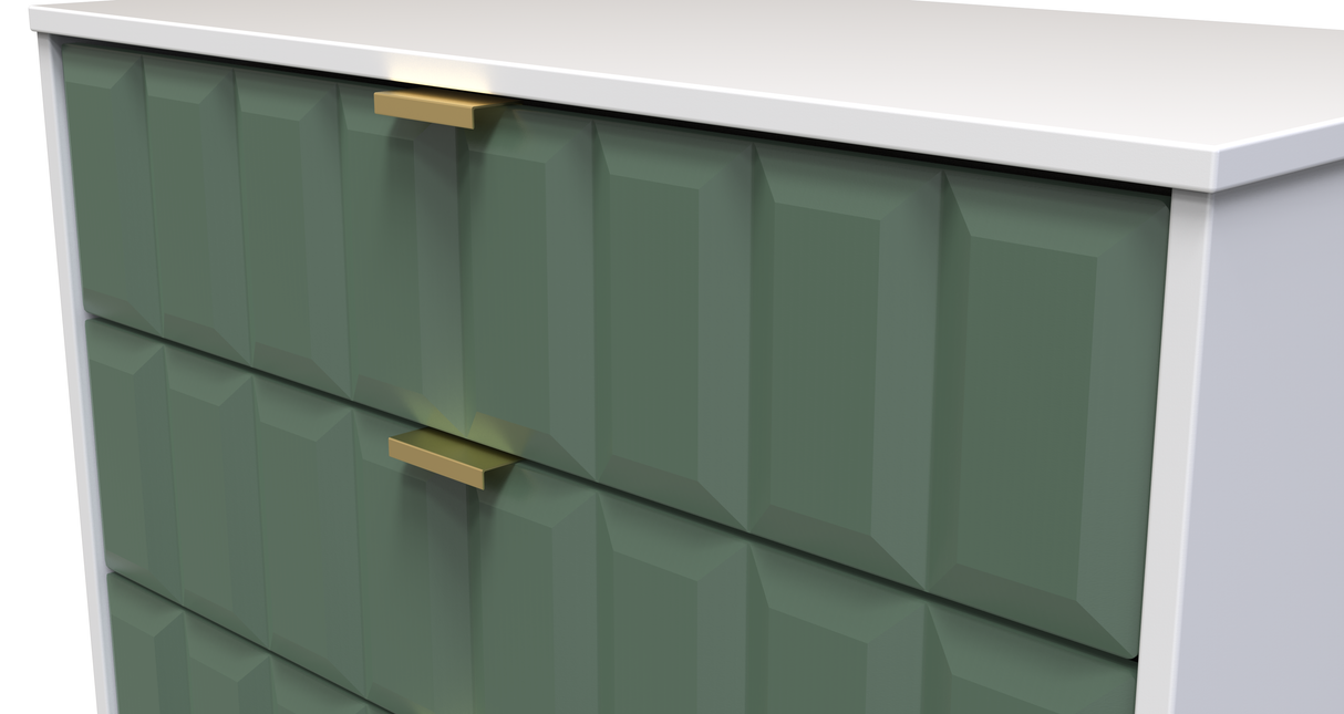 Cube 4 Drawer Chest with Gold Hairpin Legs