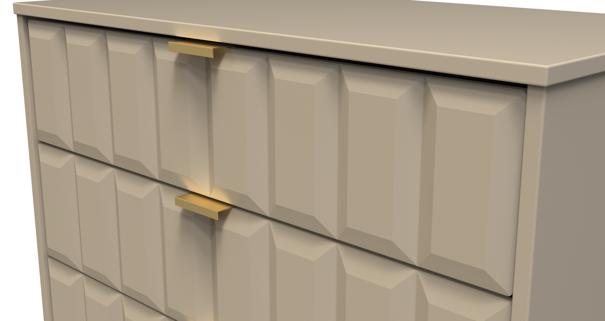 Cube 4 Drawer Chest with Gold Hairpin Legs