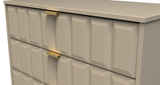 Cube 4 Drawer Chest with Gold Hairpin Legs