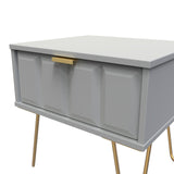 Cube 1 Drawer Bedside Cabinet with Gold Hairpin Legs