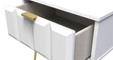 Cube 1 Drawer Bedside Cabinet with Gold Hairpin Legs