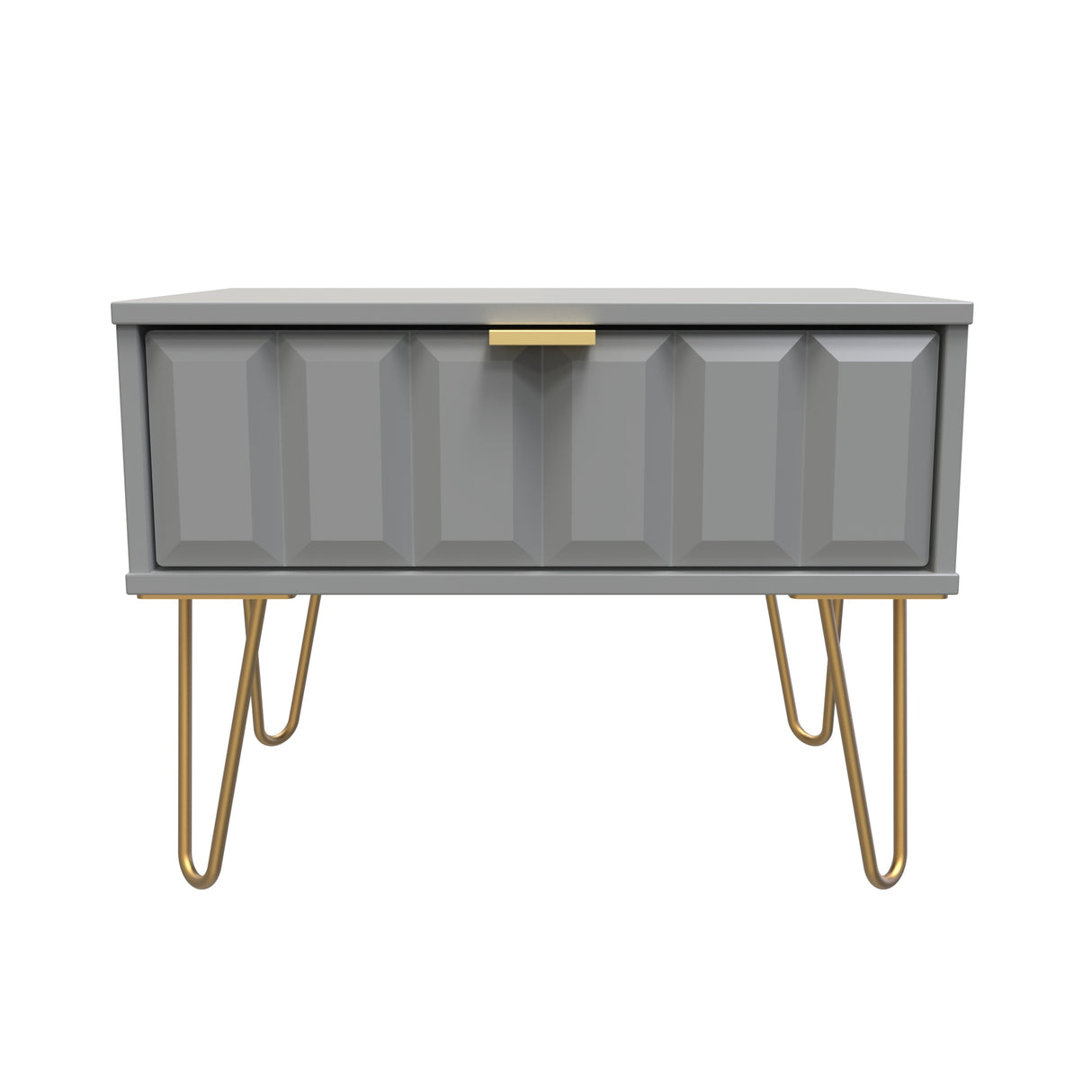 Cube 1 Drawer Midi Chest with Gold Hairpin Legs