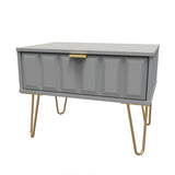 Cube 1 Drawer Midi Chest with Gold Hairpin Legs