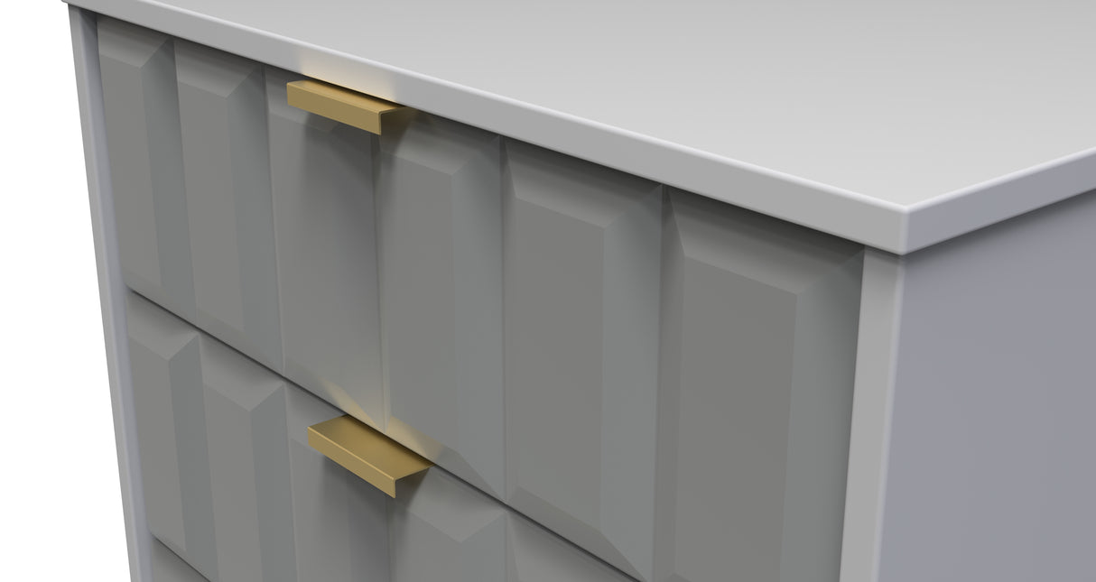 Cube 3 Drawer Midi Chest with Gold Hairpin Legs