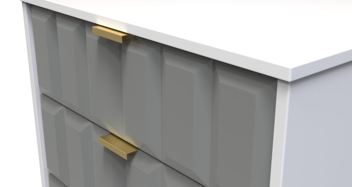 Cube 3 Drawer Midi Chest with Gold Hairpin Legs