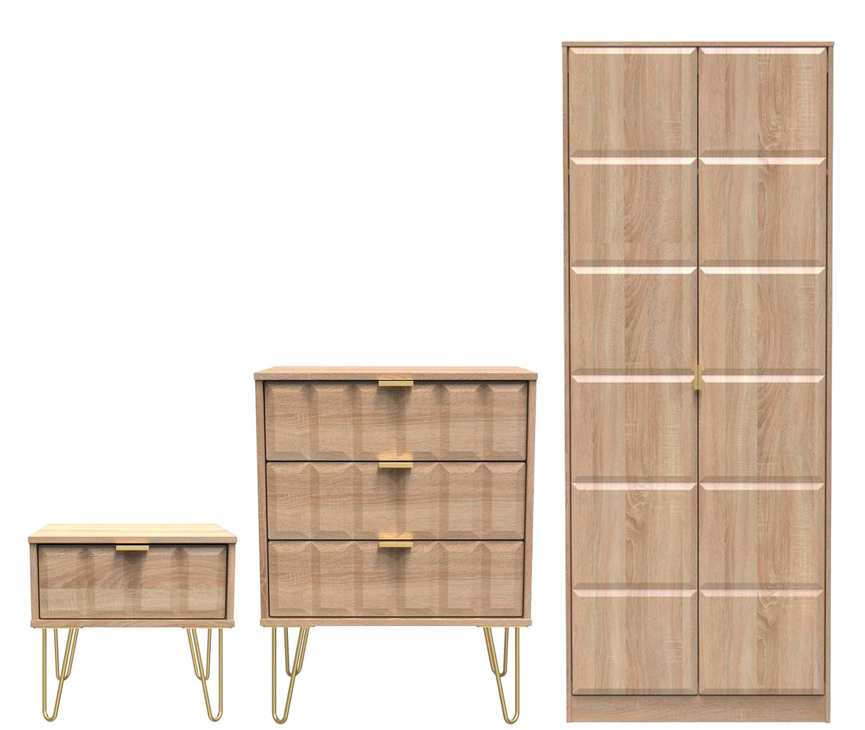 Cube 3 Piece Bedroom Set