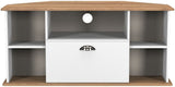 Victoria 1 Drawer Open Shelf Corner TV Unit with Riviera Oak Top