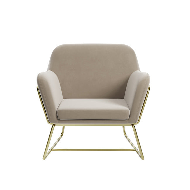 Charles Armchair With Gold Legs