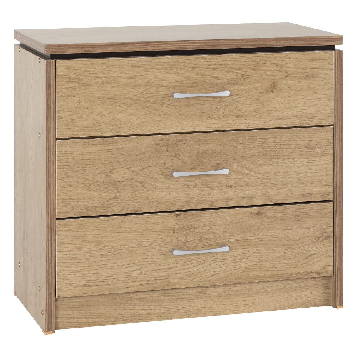 Charles Oak Effect 3 Drawer Chest