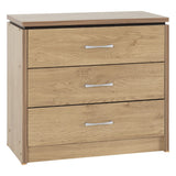 Charles Oak Effect 3 Drawer Chest