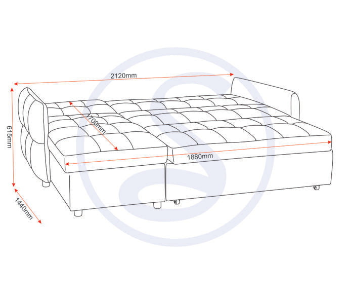 Chelsea Corner Pull Out Foldable Sofa Bed