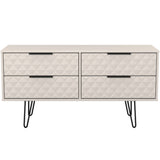 Harlequin 4 Drawer Bed Box with Black Hairpin Legs