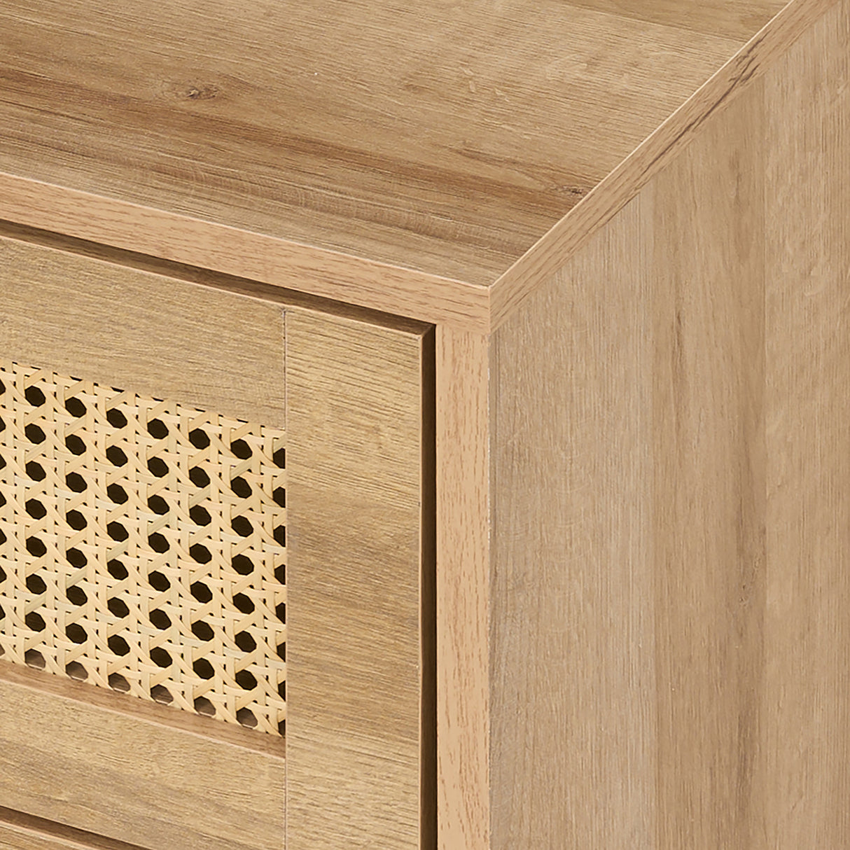 Manila Rattan 2 Drawer Bedside Table