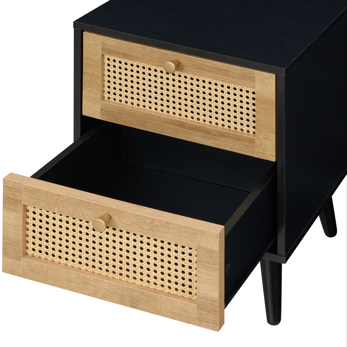 Manila Rattan 2 Drawer Bedside Table