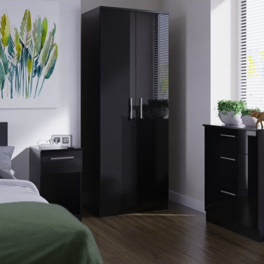 Contrast Tall 2 Door Double Wardrobe