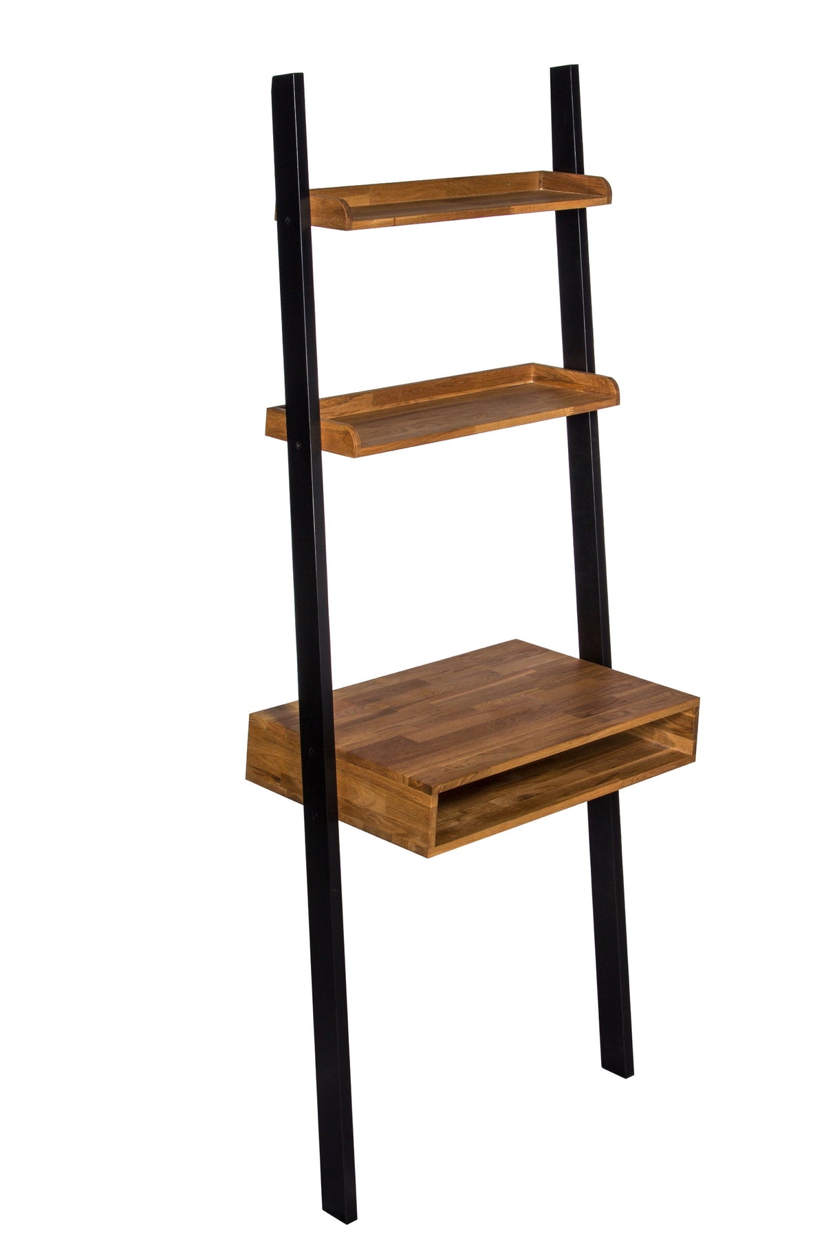 Copenhagen Black and Oiled Wood Ladder Desk