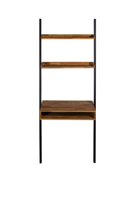 Copenhagen Black and Oiled Wood Ladder Desk