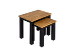 Copenhagen Black and Oiled Wood Nest of Tables